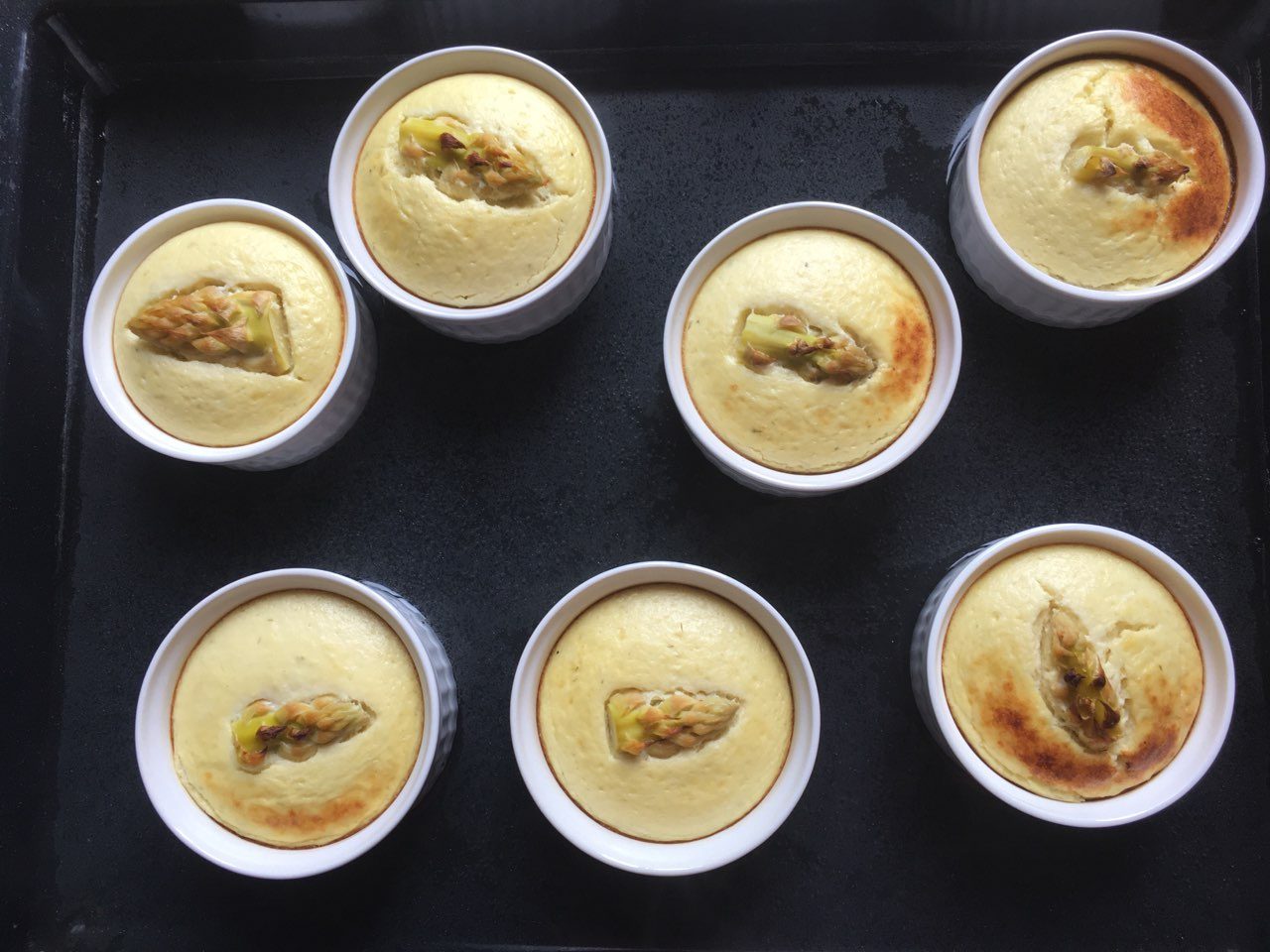 Flan aux asperges et au parmesan Les jardins de Montplaisir